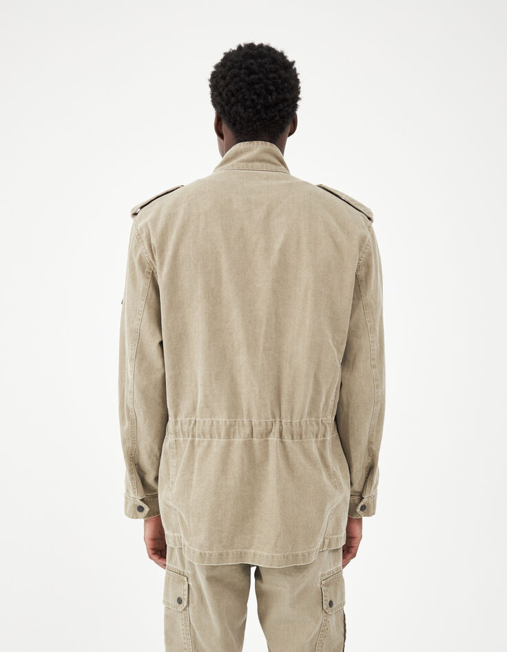 Sahariana Terra® Denim caqui claro hombre-3