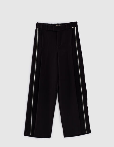 Girls’ wide-leg trousers with side braids and pleats - IKKS