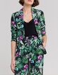 Women’s black LENZING™ ECOVERO™ jacket with tropical print-2