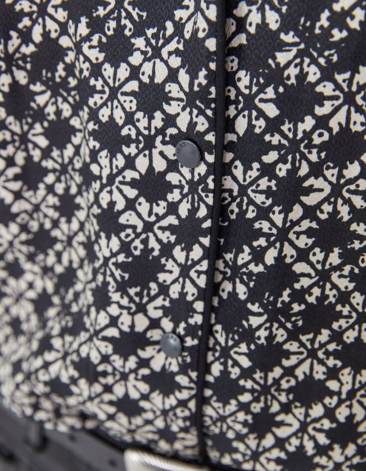 Hemdblouse Pure Edition in viscosezijde grafische bloem-3