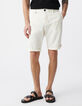 Bermuda CHINO TAPERED craie Homme-2