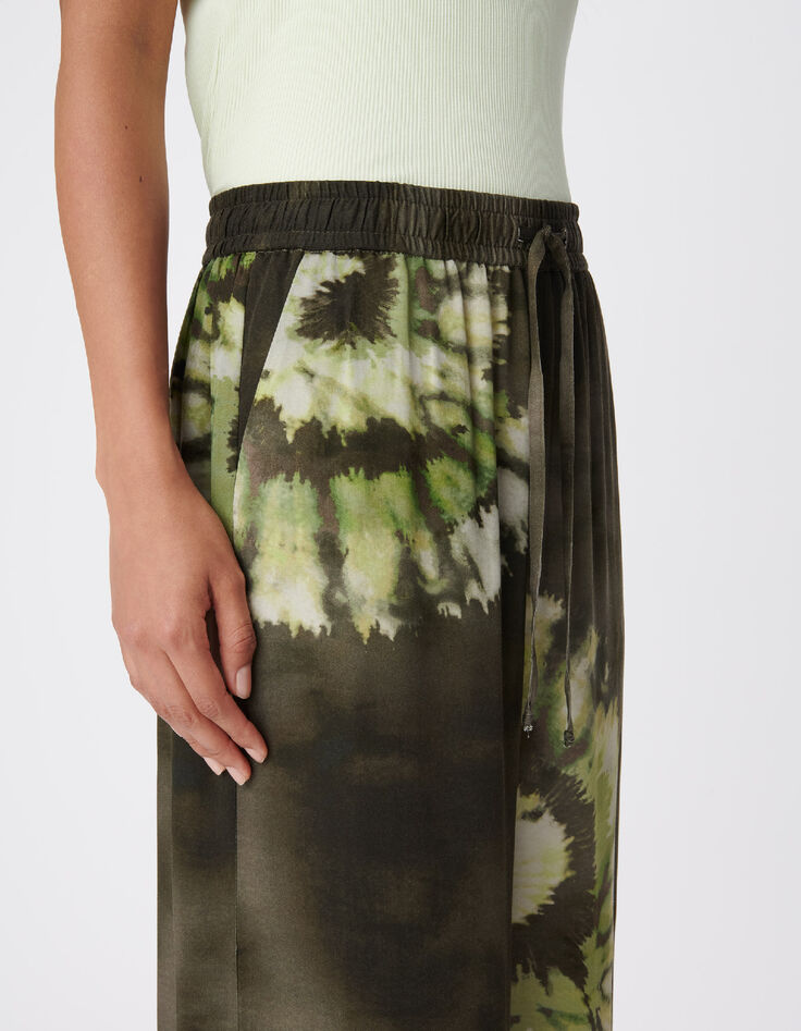 Women's tie and dye printed khaki pants-6