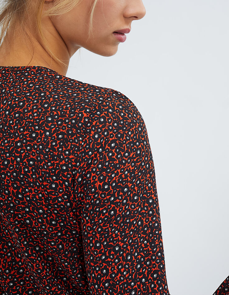 I.Code lipstick mini-flower print dress-5 I.Code lipstick mini-flower print dress-5