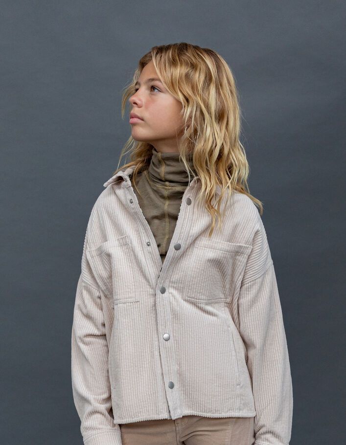Chaqueta beige pana niña-2