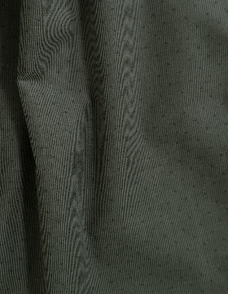 Khaki Jungenhemd lange Ärmel Velours Punkte-8 Khaki Jungenhemd lange Ärmel Velours Punkte-8