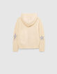 Girls’ ecru studded hooded cardigan-4