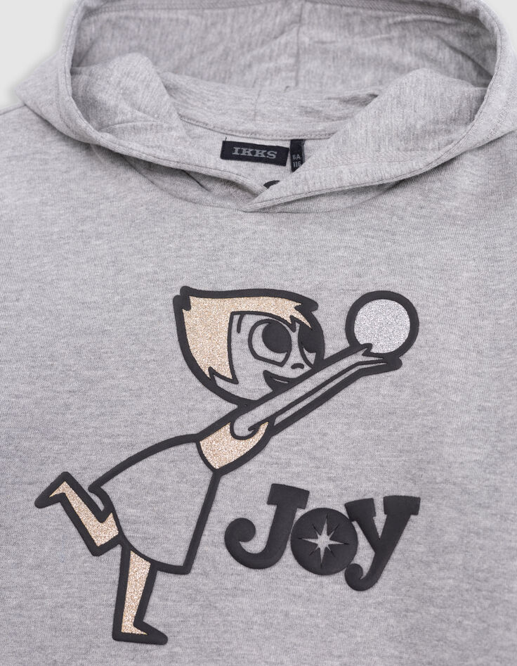 Sweat grau Bio-Baumwolle Visuel Joie VICE-VERSA girl-2 Sweat grau Bio-Baumwolle Visuel Joie VICE-VERSA girl-2