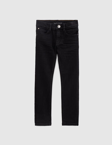 Jean slim noir Essentiel en coton bio garçon - IKKS