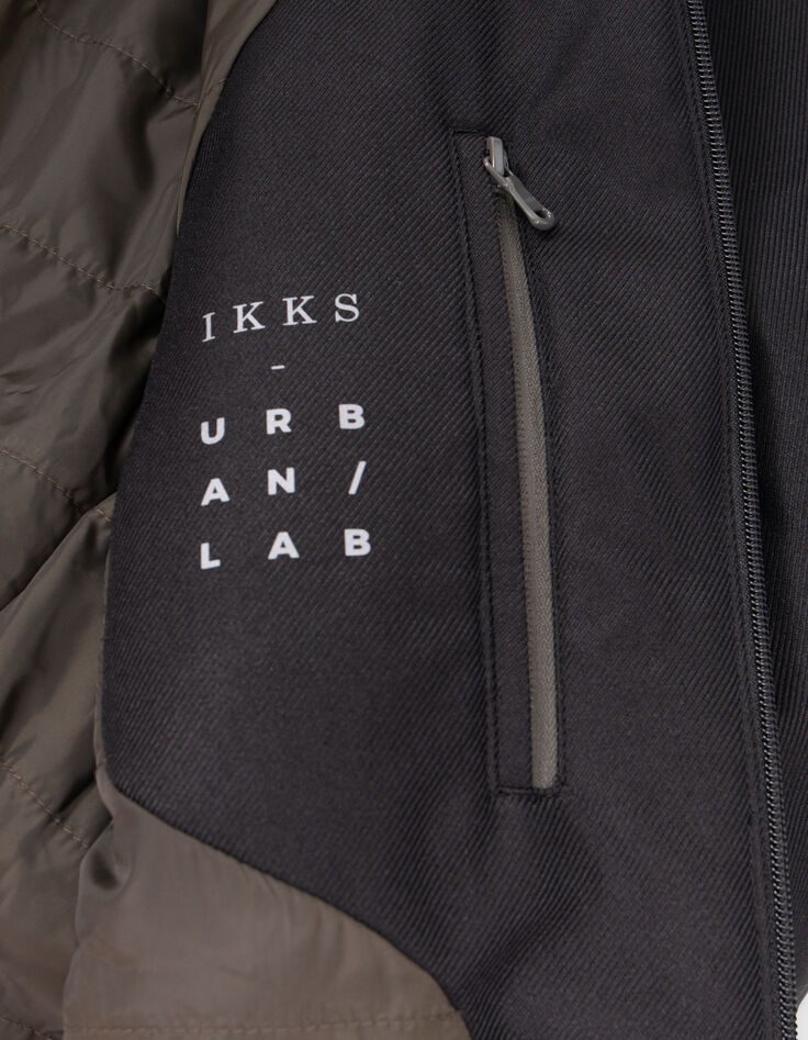 Zwart jack nylon WATERPROOF afneembare kap Heren-6