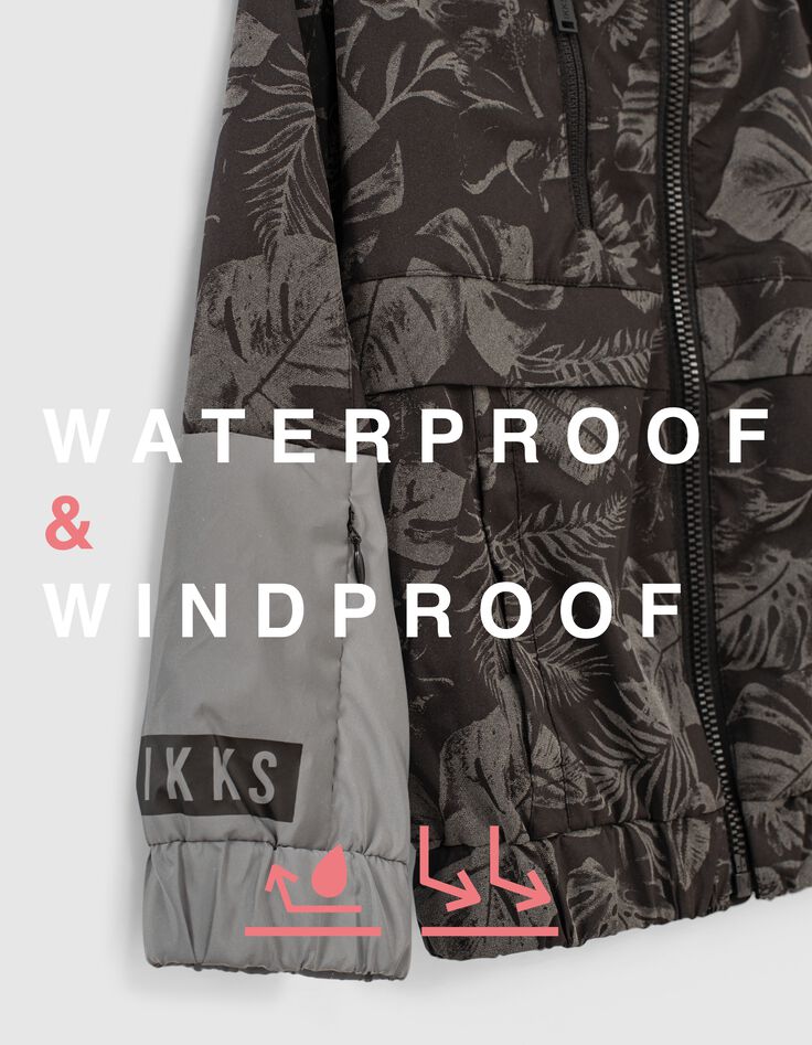 Zwart windjack jungleprint REFLECTEREND-4