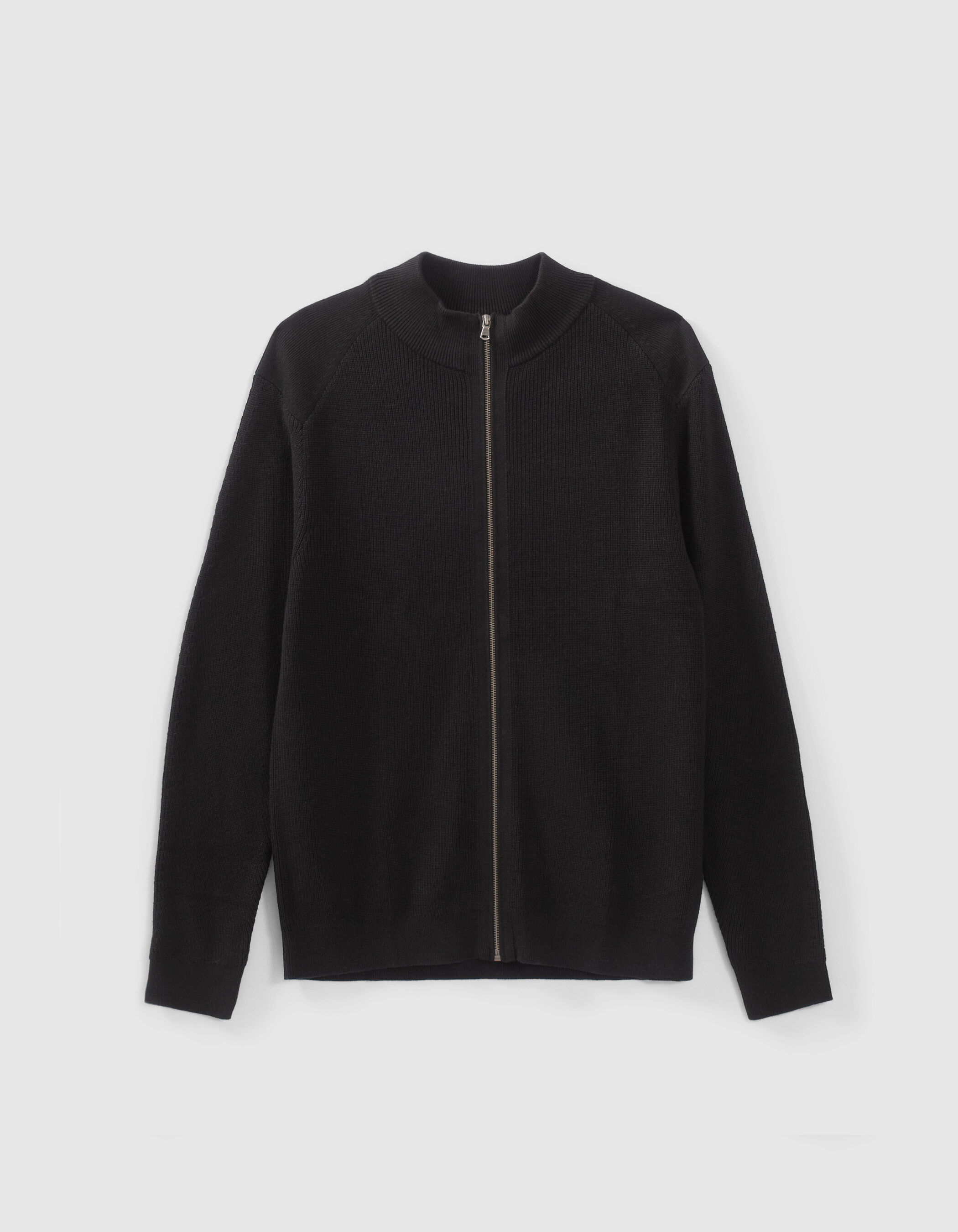 Black zip up cardigan sales