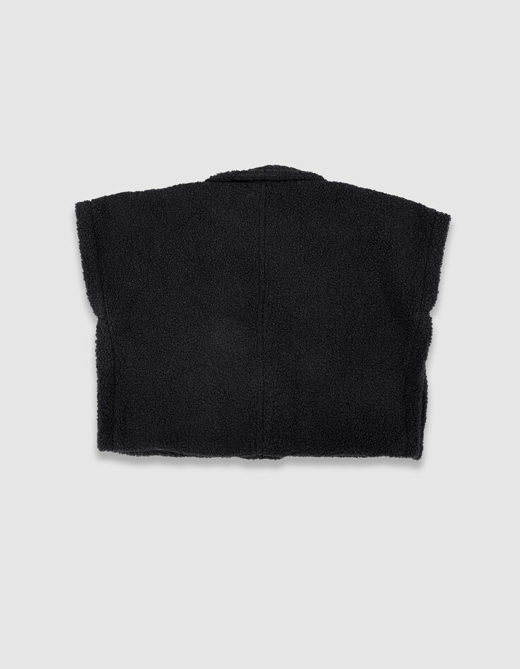 Cape noire col tailleur Femme-6