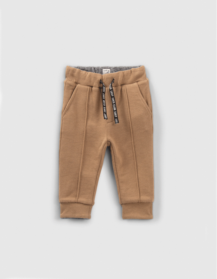 Baby boys camel rock print reversible joggers