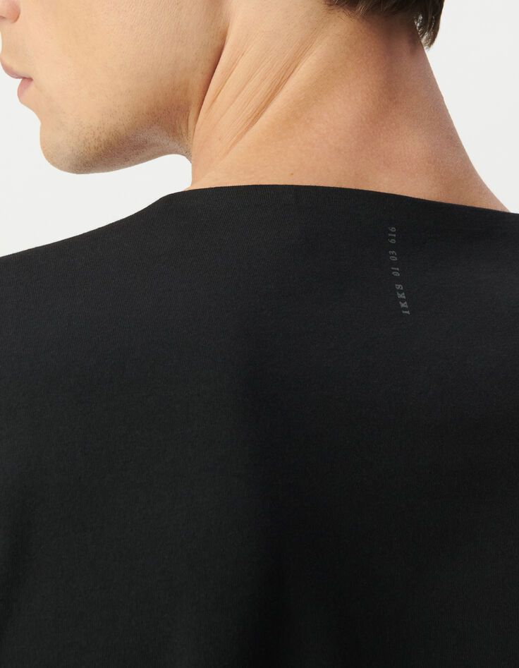 Camiseta negra planchable DRY FAST para hombre-4