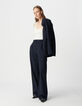 Marine geklede broek wideleg milanotricot Dames-1