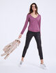 Tee-shirt parme visuel dos "Rock in L.A" femme-6