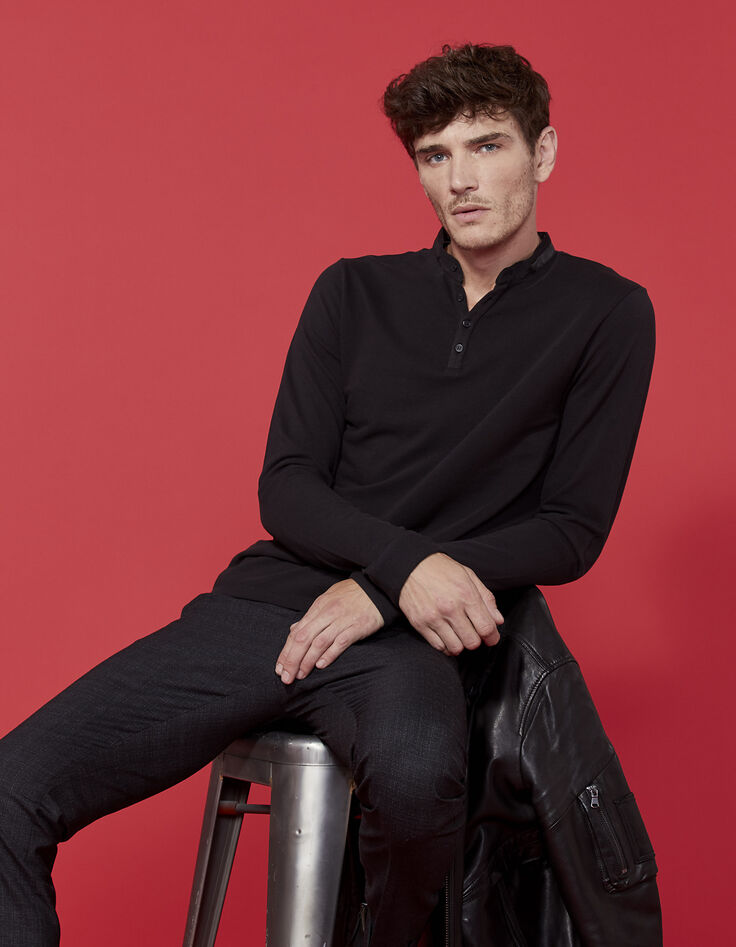 Polo negro hombre-1