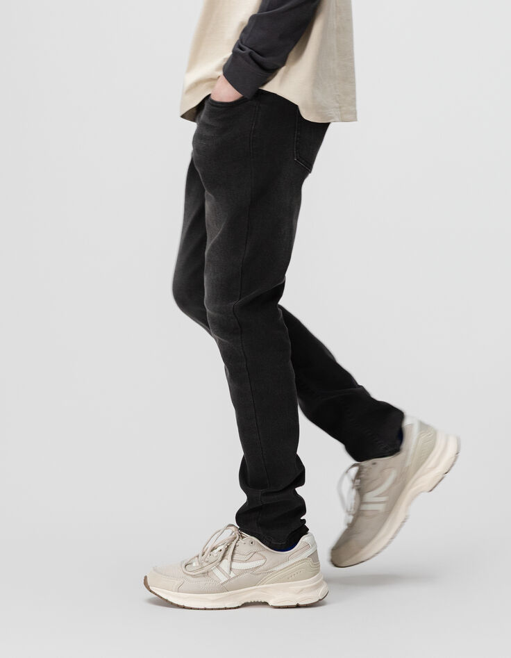Boy's grey washed SLIM jeans-2