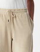 Men&rsquo;s beige terry cloth Bermuda shorts-4