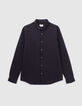 Camisa REGULAR azul marino manga larga Interlock Hombre-5