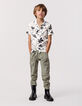Boy's ecru maxi astro print shirt-2