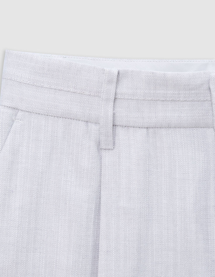 Women's grey sequined wide-leg suit pants-7