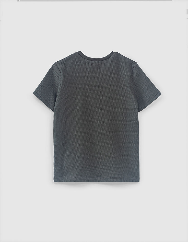 T-shirt lichen à poche fleurie garçon-3