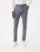 Men’s indigo check SLIM TRAVEL SUIT suit trousers-2