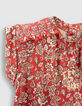 Rotes T-Shirt mit Blumenprint für Babymädchen-3