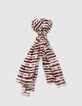 Herrenschal mit Streifenmuster in Terracotta -1