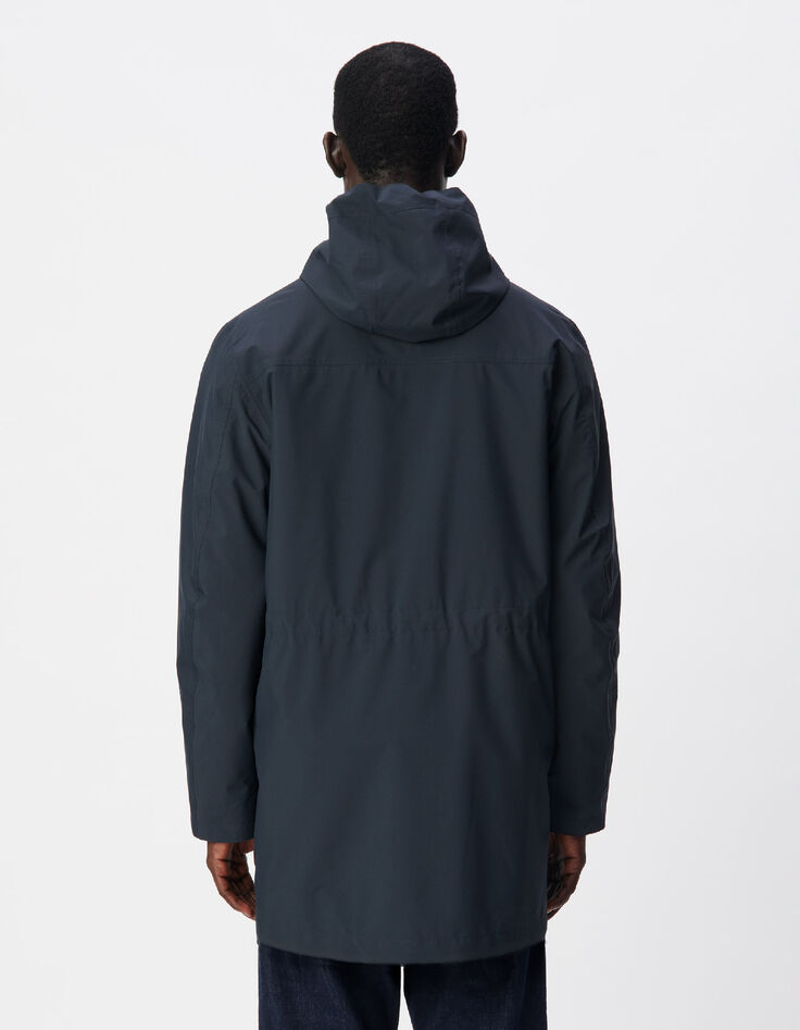 Leichter marineblauer WATERPROOF BREATHABLE Herren-Parka-3