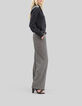 Pure Edition &ndash; schwarze Damenhose in falschem Uni-4