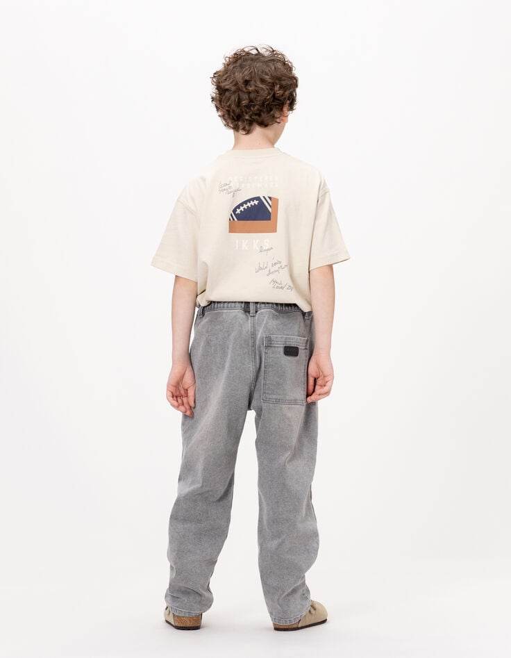 Jungen-Jogginghose mit elastischem Bund in Grau-3 Jungen-Jogginghose mit elastischem Bund in Grau-3