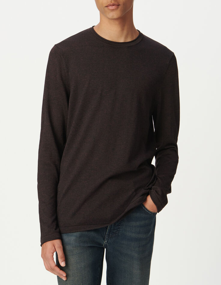 Pruim trui getwijnd breisel Heren-1