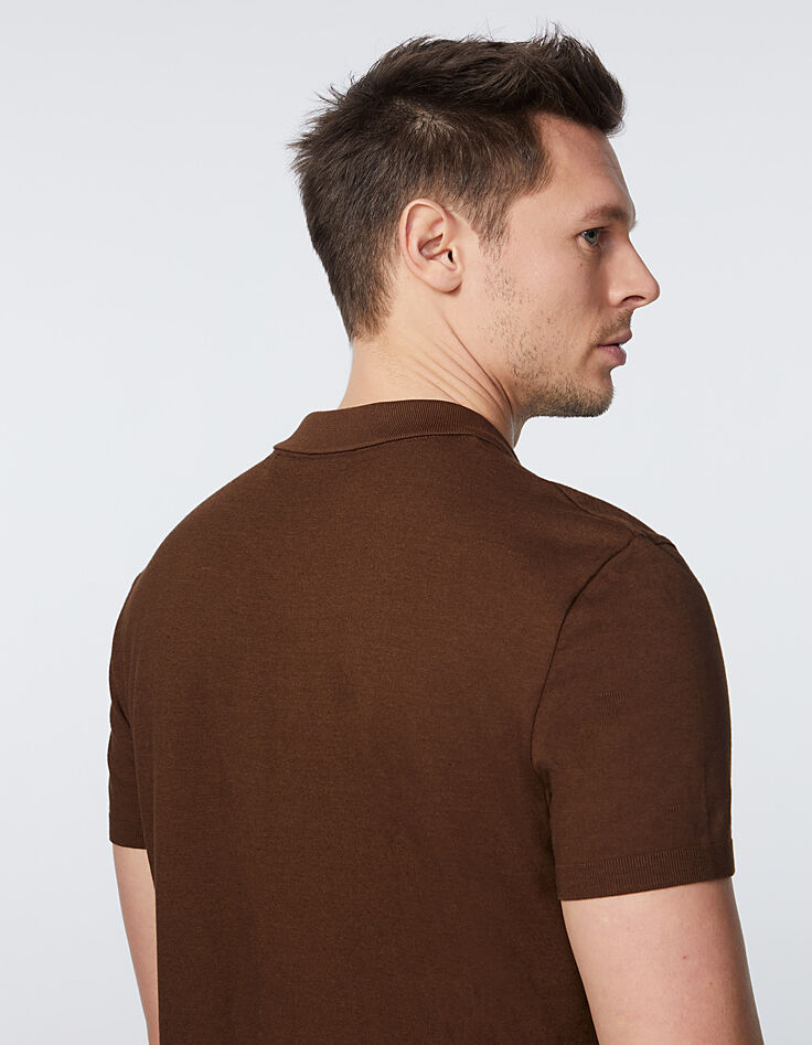 Polo moca algodón modal para hombre-4