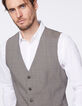 Men’s mink Prince of Wales check waistcoat -3