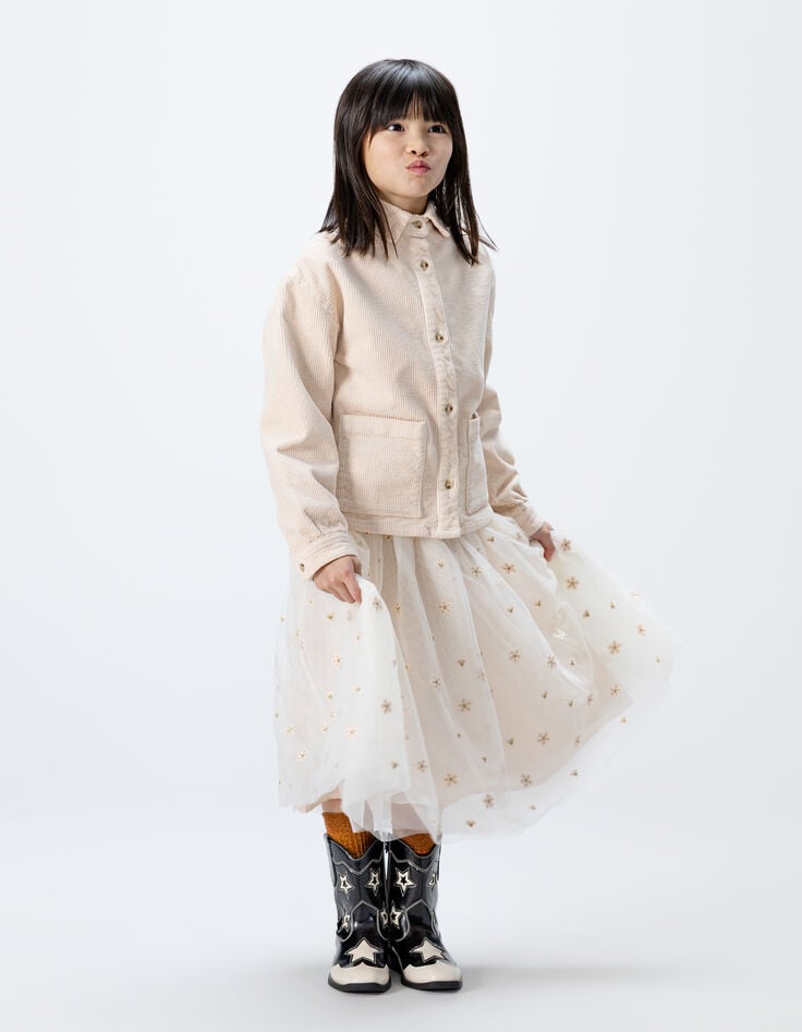 Sobrecamisa crudo pana niña-1 Sobrecamisa crudo pana niña-1