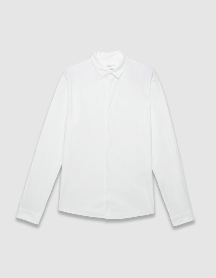 Chemise regular blanche maille EASY CARE Homme-5