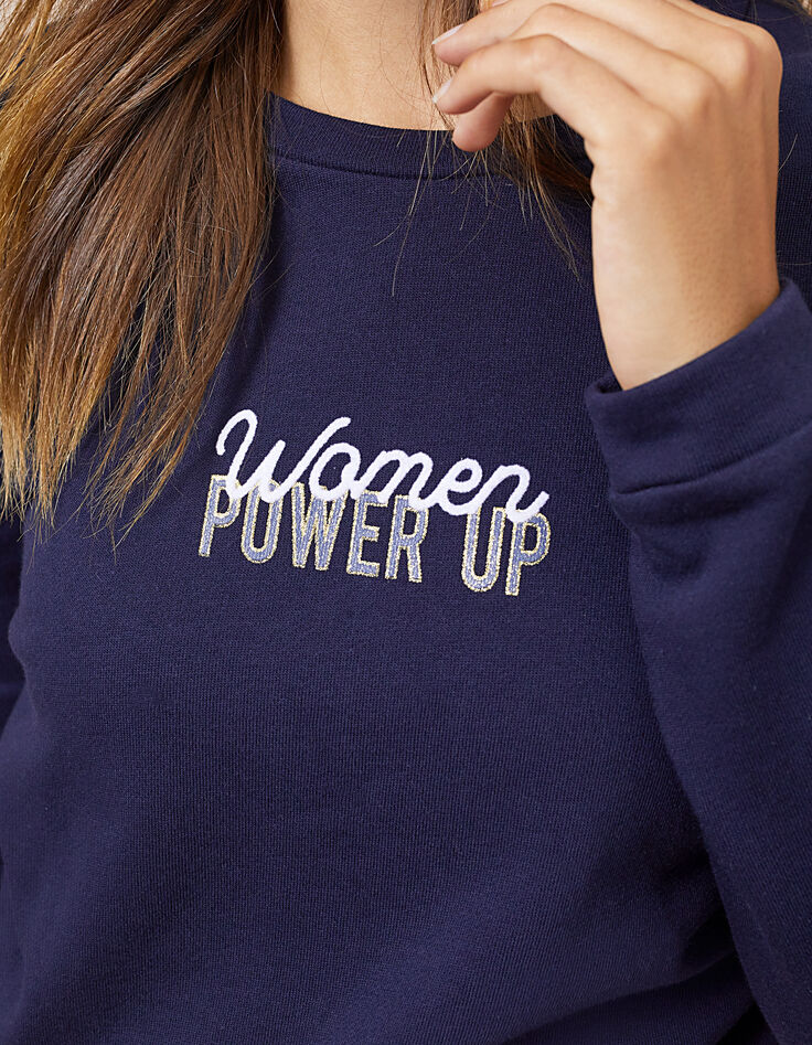 Sweat marine à message I.Code-4
