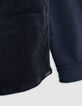 Zweilagiges Kapuzenüberhemd für Jungen, marineblau-5