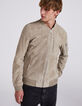 Nerzbraune Herren-Velourslederjacke im Bomberstil-2