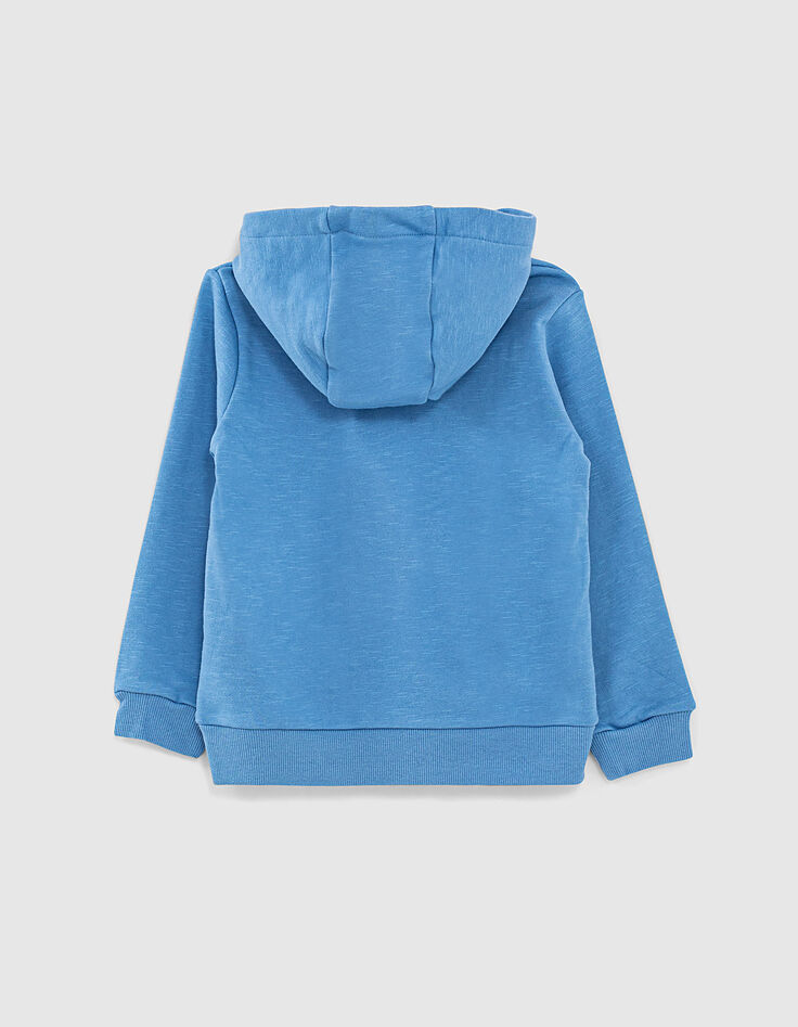 Boys’ medium blue hoodie with embossed slogans-4