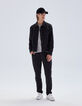Schwarzes REGULAR-Herrenoberhemd aus Fleece-Denim-4