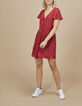Robe grenat imprimé pois dorés I.Code-6