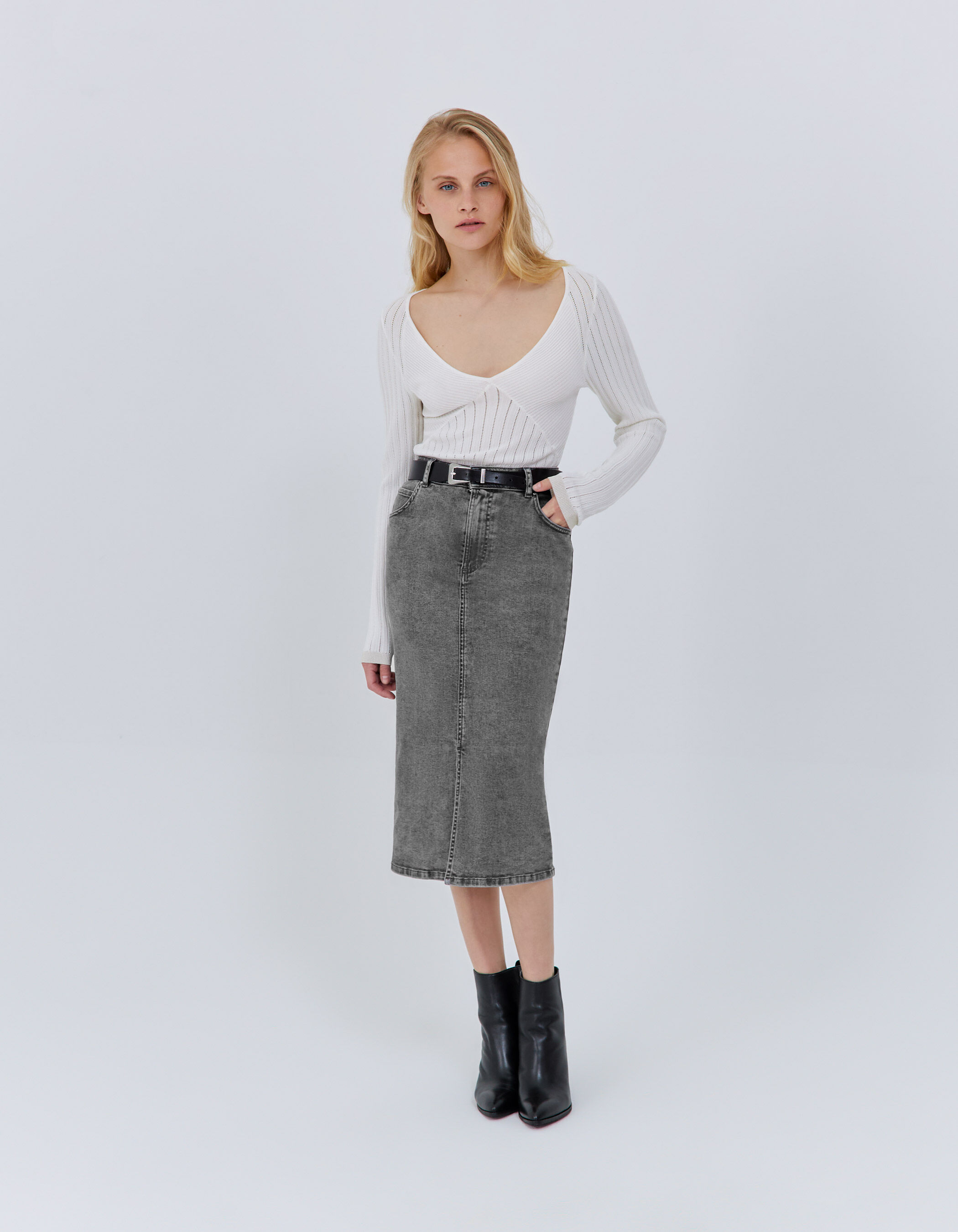 Jupe 2025 femme grise