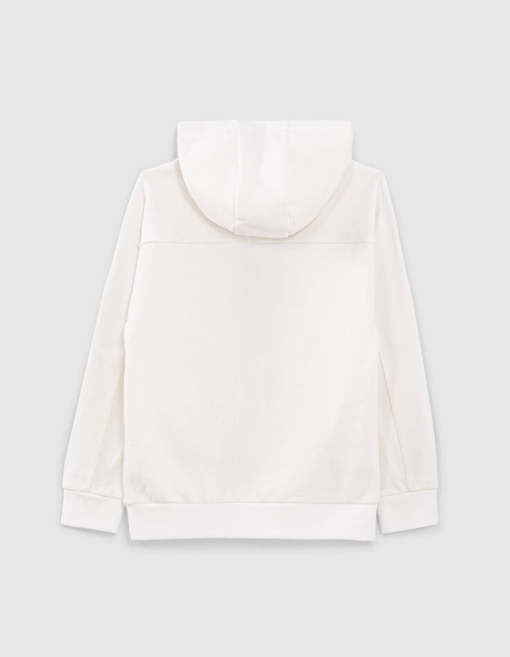 Wei&szlig;es Jungensweatshirt  und zweifarbiger Stickerei -4