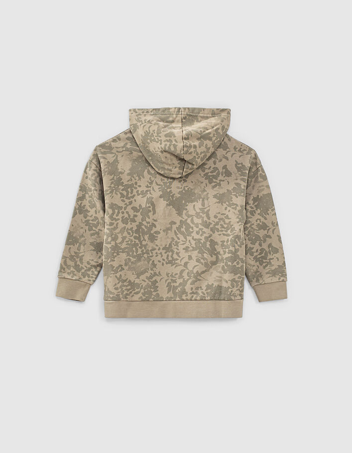 Kaki sweater camouflage-bladerenmotief jongens-2