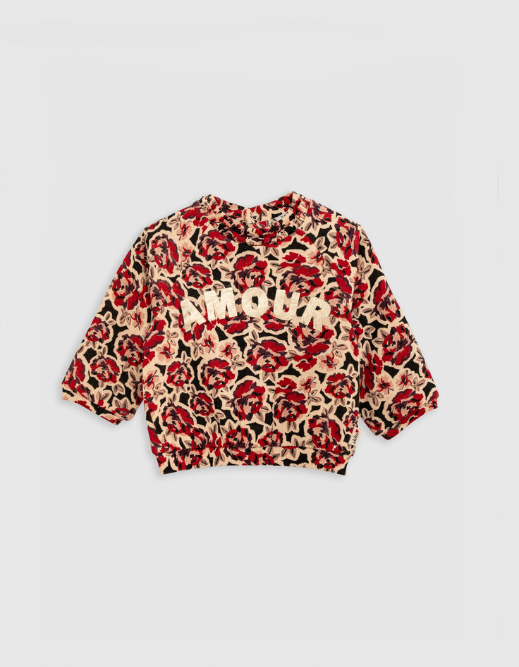 Sudadera negra maxi rosa beb&eacute; ni&ntilde;a-1