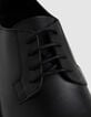 Schwarzes Leder Derbies Herren-4