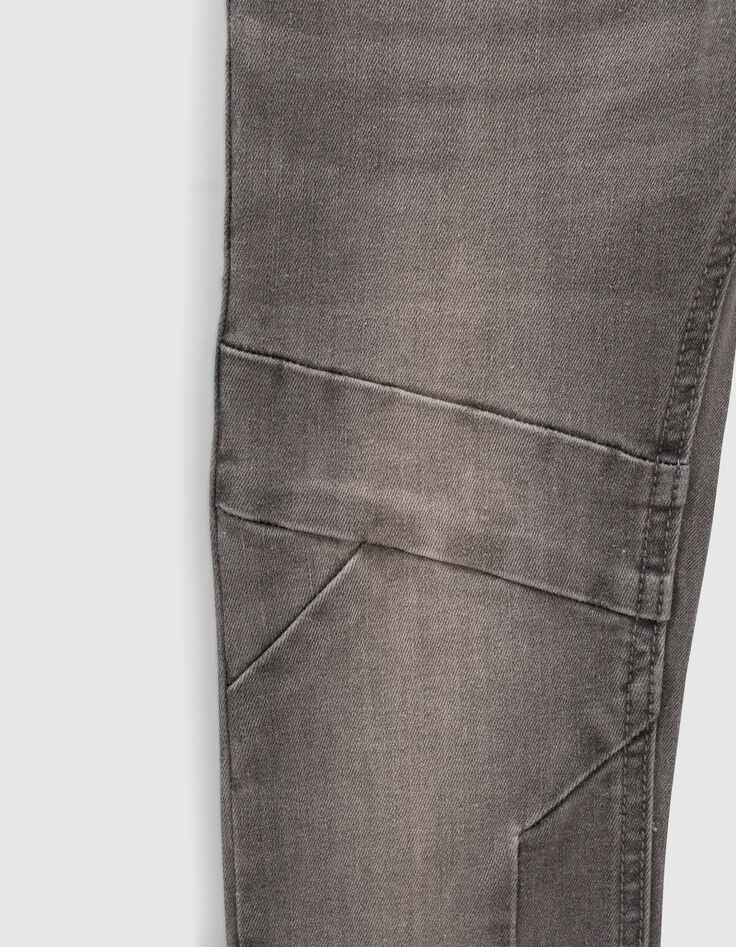 Boys’ grey skinny jeans with knee seams-6